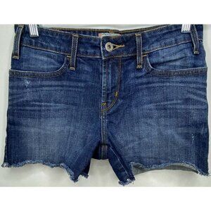 Levi’s Women’s Cutoff Distressed Denim Jean Shorts 4 Dark Blue Casual Summer